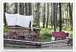 covered wagon; Actual size=180 pixels wide